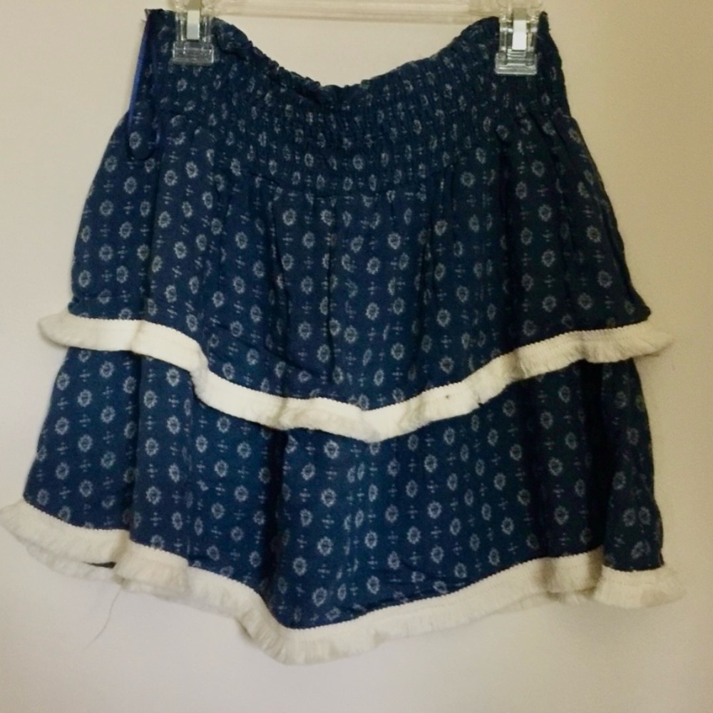 NEW Vintage Havana Mini Medallion Fringe Skirt, Size Small